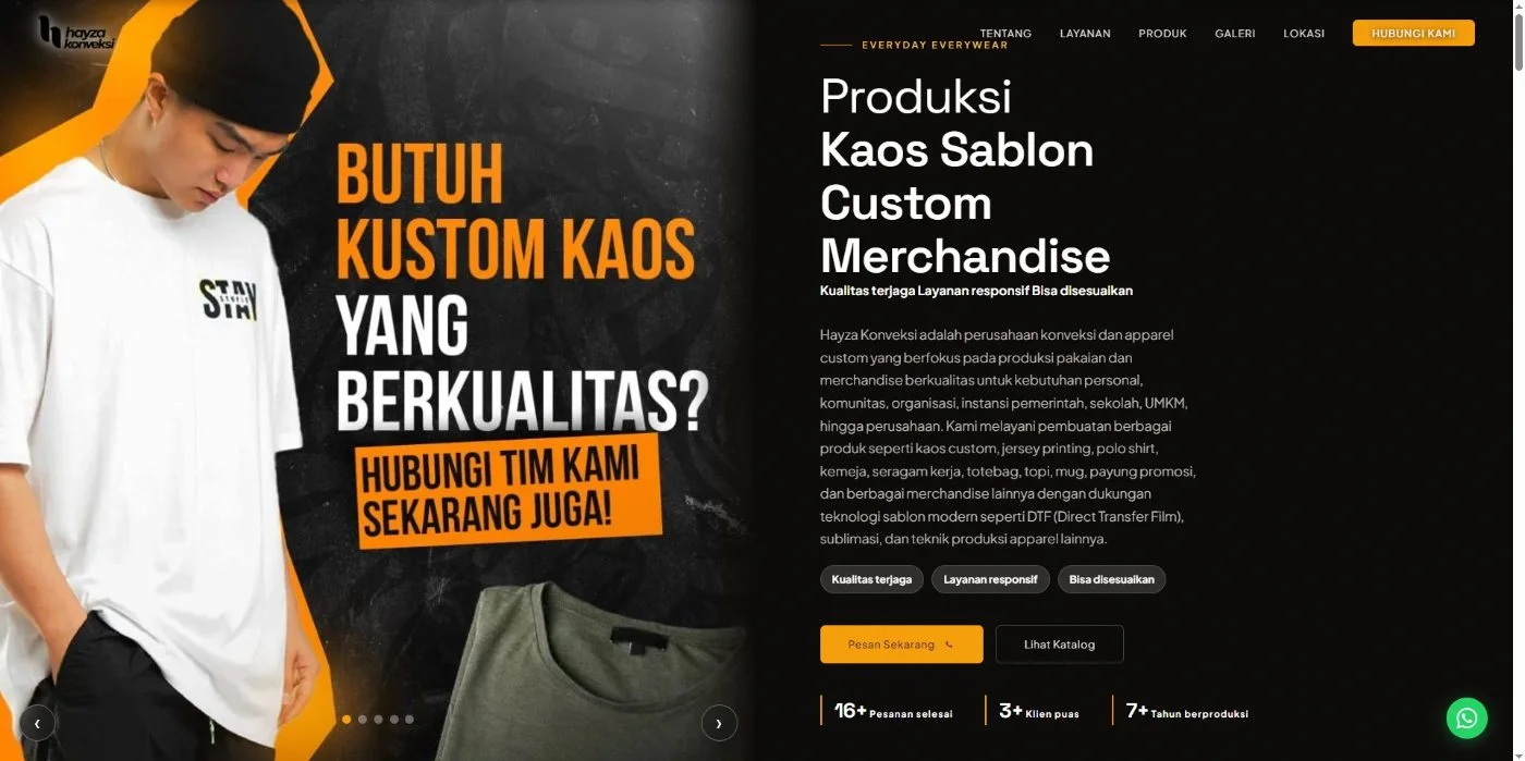 Bedah Website Hayza Konveksi: Satu Website untuk Semua Segmen — dari Komunitas sampai Instansi
