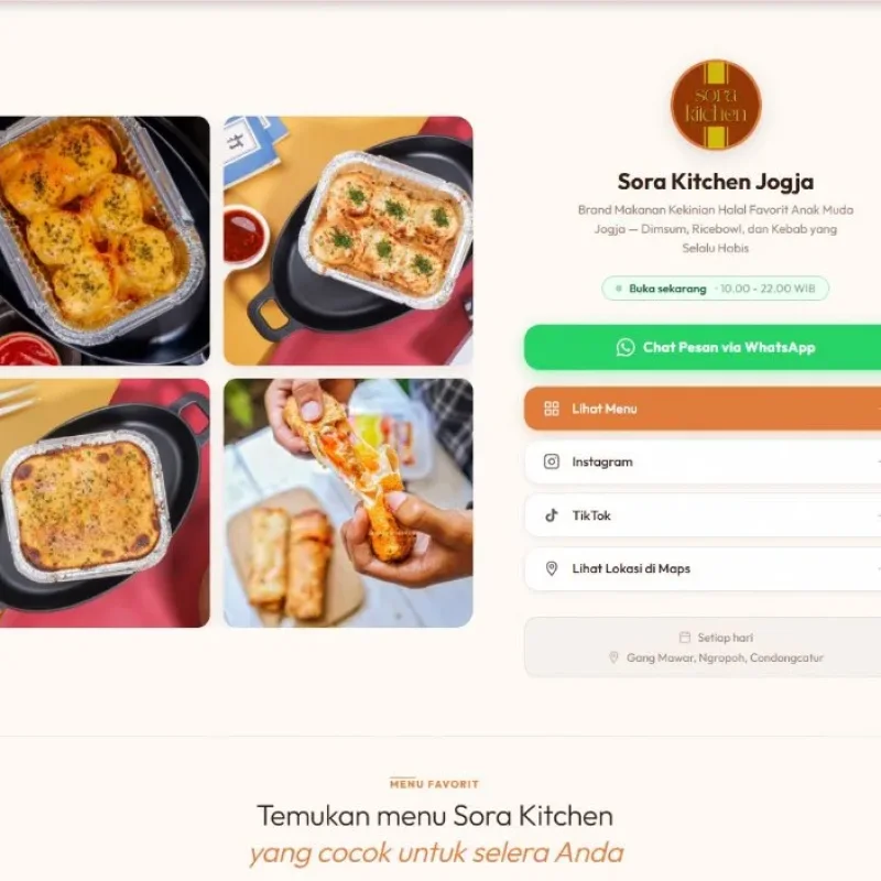Bedah Website Sora Kitchen: Brand Kuliner Kekinian yang Menjual FOMO, Bukan Sekadar Menu